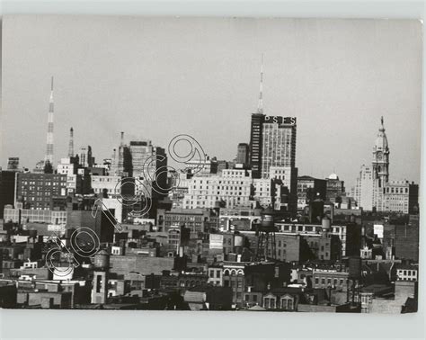 Artistic Shot Of Philadelphia Skyline Pa Usa 1950s Vtg Architecture