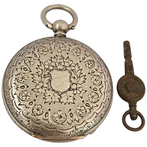 Victorian Ladies Silver Pocket Watch Dated Circa 1890 Swiss Movement