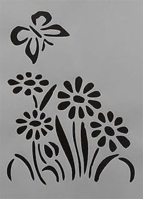A Black And White Drawing Of Flowers On A Gray Background