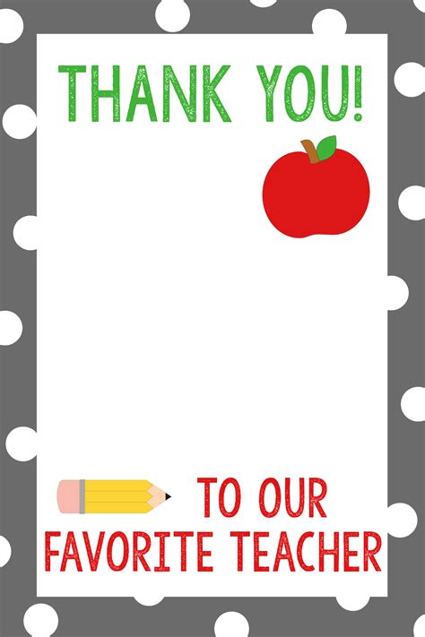 Teacher Appreciation Ts Printable T Card Holders