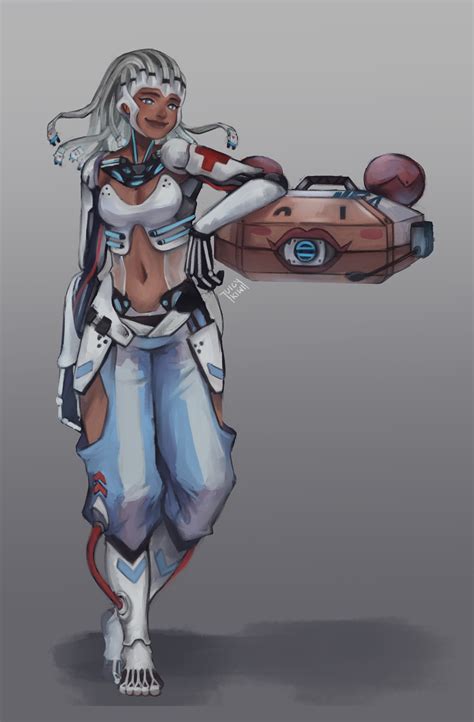 [2020] I Had This Idea To Swap Lifeline And Her Drone Design Wise So Here Is A Healing Drone