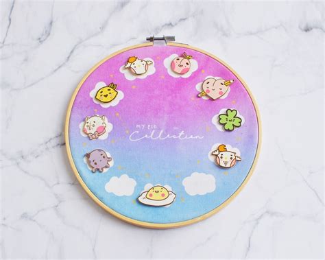 Pin Display Cute Enamel Pin Board Enamel Pin Hoop Enamel Etsy Australia