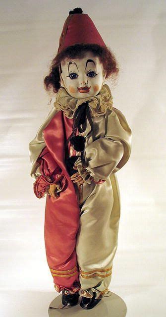 Antique French Clown Doll With White Bisque Face Ca 1880 Porcelain Dolls Value Clown Cute Clown