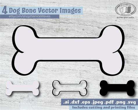 Dog Bone Svg Dog Bone Cut File Dog Bone Clipart Dog Bone Etsy