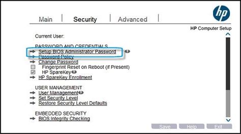 Hp Notebook Pcs Managing The Administrator Password In Uefi Bios Hp