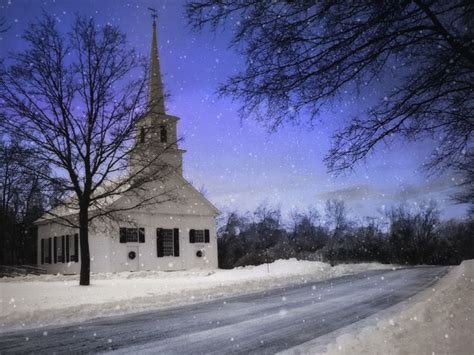 Country Church In Winter Love These Barns Pinterest