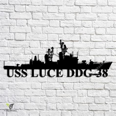 Uss Luce Ddg 38 Navy Ship Metal Art Custom Us Navy Ship Metal Sign