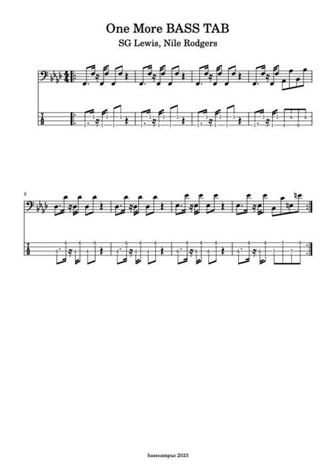 One More Bass Tab Basscampus Online Bass Lessons