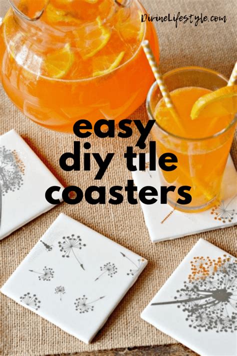 Easy Diy Tile Coasters T Girls Night In Craft Divine Lifestyle