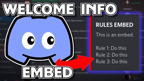 Discord Rules And Info Channel Setup Beautiful Embed With Discohook