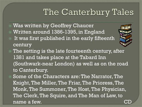 Ppt Geoffrey Chaucer And The Canterbury Tales Powerpoint Presentation