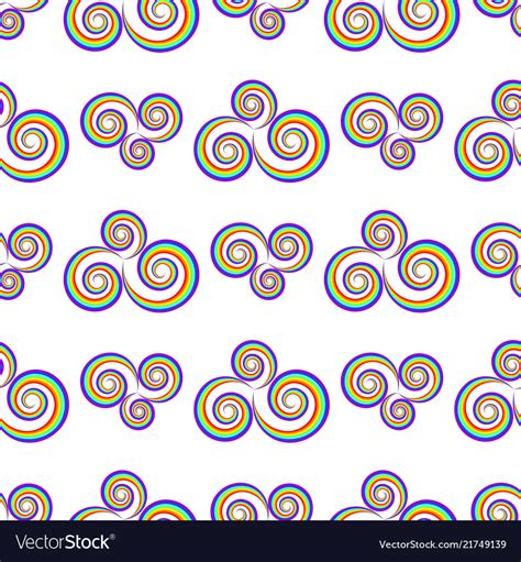 Seamless Rainbow Psychedelic Swirl Pattern Vector Image