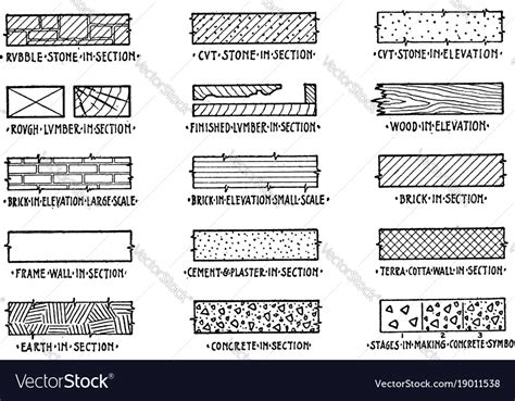 Symbols Of Building Materials Persons Royalty Free Vector