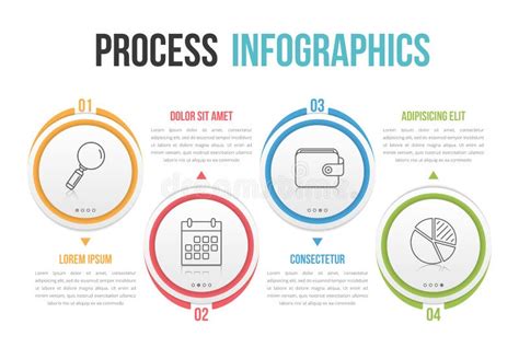 Process Infographics Stock Vector Illustration Of Business 90199120