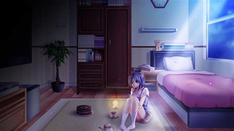 Anime Girl Alone Room Wallpapers Wallpaper Cave