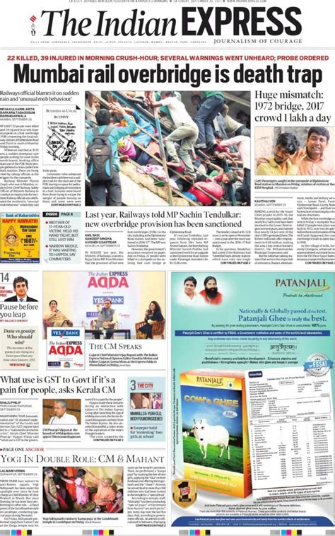 Looking At 2017 Through The Indian Express Front Pages India News