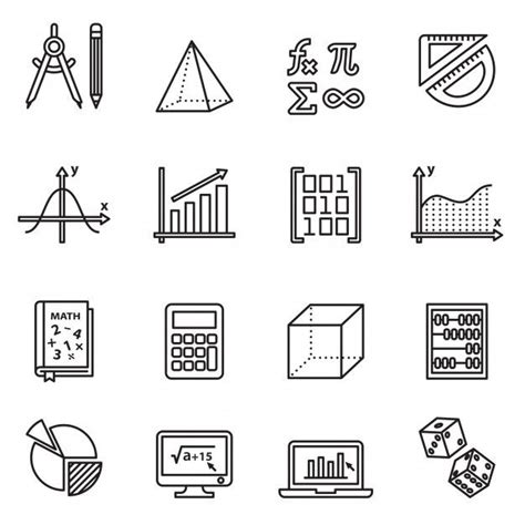 Premium Vector Math Icon Set Math Design Math Logo Icon Set