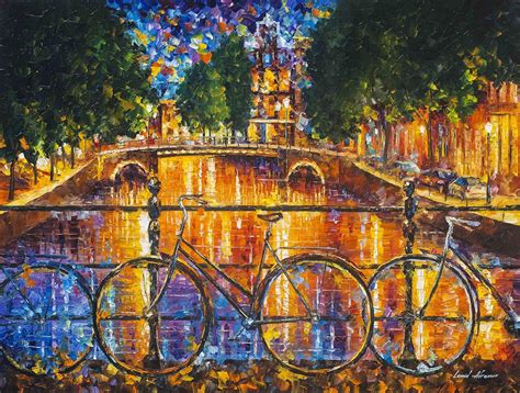Amsterdam Painting Netherlands Wall Art On Canvas By Leonid