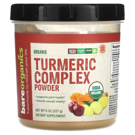 Bareorganics Organic Turmeric Complex Powder Oz G