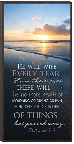 He Will Wipe Every Tear From Their Eyes Wooden Decorative Wall Art