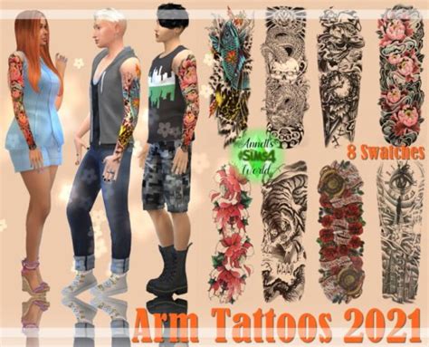 Arm Tattoos 2021 At Annetts Sims 4 Welt Lana Cc Finds