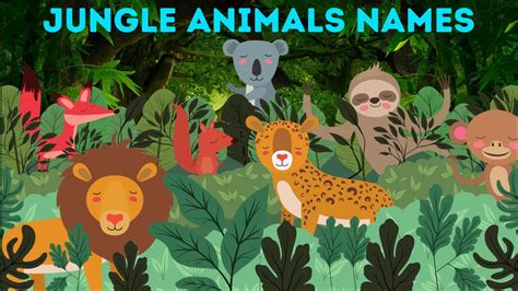 Jungle Animals Names For Toddlers Learn Jungle Animals In English