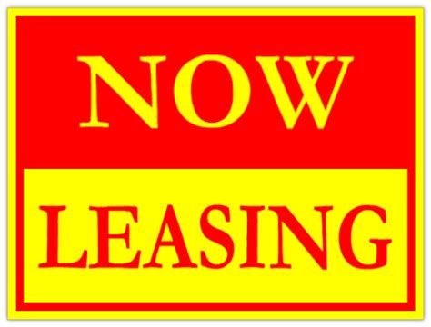 Now Leasing Apartment Yard Signs Red Yellow