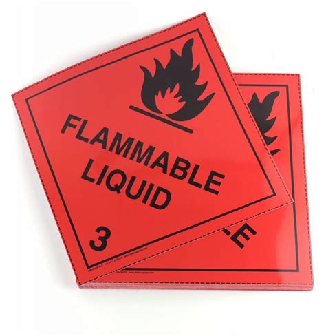 Class 3 Placard Flammable Liquid Placard Buy Online At Stock Xpress