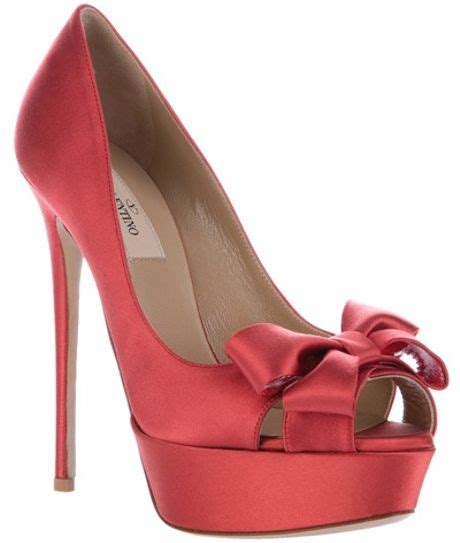 Valentino Bow Detail Shoe In Red Lyst