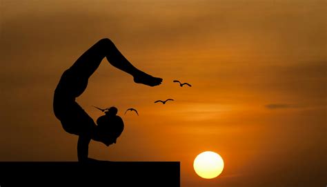 Poze Yoga Echilibru Natură Handstand Acoperiş Pune Frumuseţe