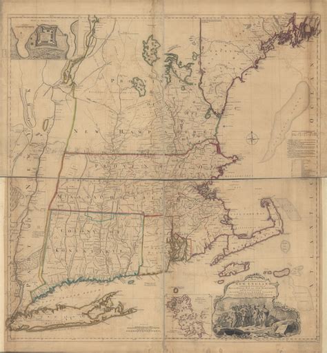 Massachusetts Historical Map 1700s