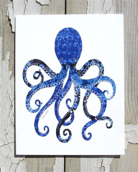 Note Card Whimsical Octopus Sea Life By Coastalcolorscapecod 3