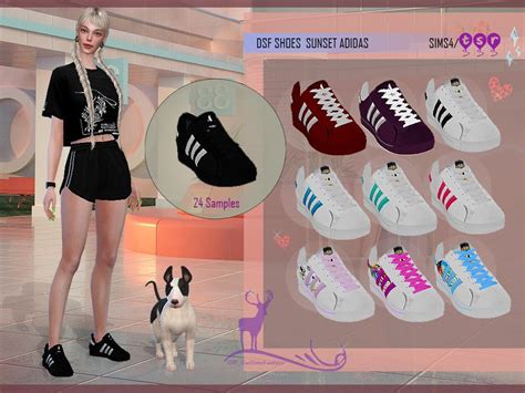Dansimsfantasys Dsf Shoes Sunset Adidas Sims 4 Sims Sims 4 Clothing