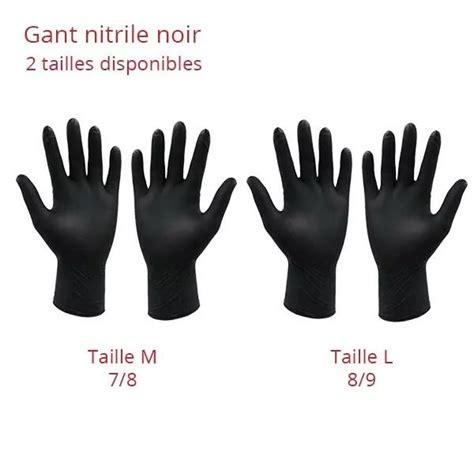 Gant Nitrile Noir Non Poudré Le Bon Emballage