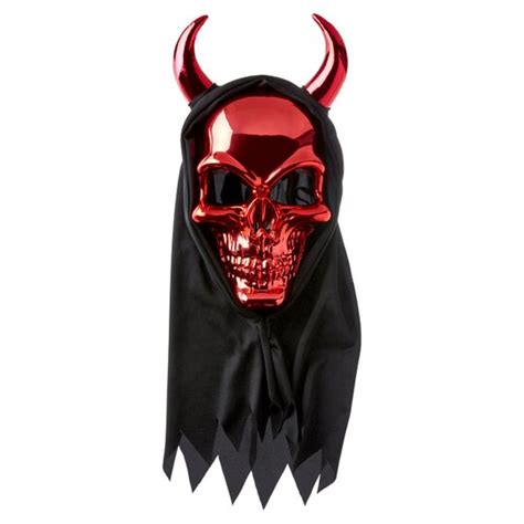 T Metallic Hooded Devil Mask Tesco Groceries