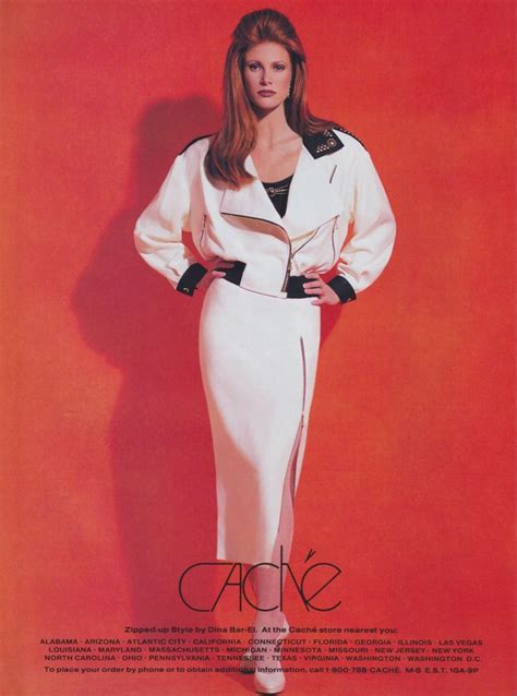 Angie Everhart Ad Caché Spring 1993 Angie Everhart 80s Fashion Power Dressing