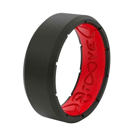 Groove Life Mens Silicone Rings Size 12 Blackred Sportsmans