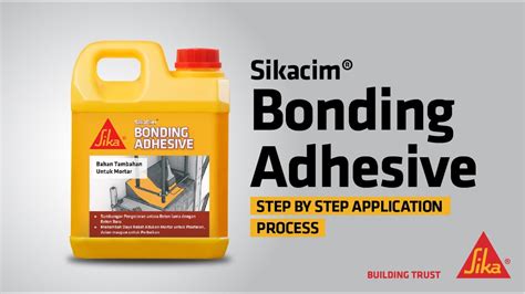 Sikacim® Bonding Adhesive Application Process Youtube