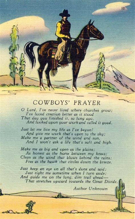 Alfa Img Showing Cowboy Prayer Poem Cowboy Prayer Cowboy Quotes