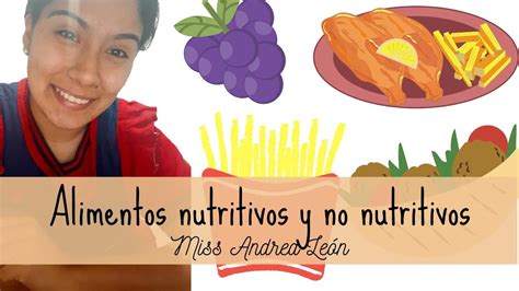 Alimentos Nutritivos Y No Nutritivos Miss Andrea🍓🥕 Youtube
