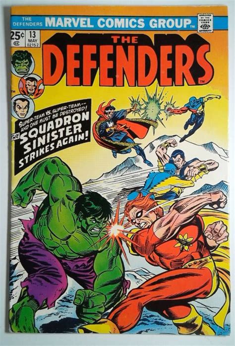 The Defenders 13 1974 Marvel 65 Fn Comic Book Comic Books