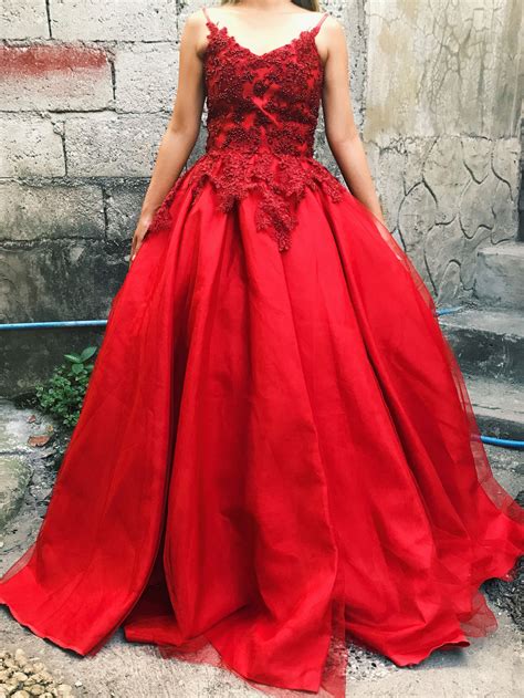 Red Ball Gown For Rent Womens Fashion Dresses And Sets Evening