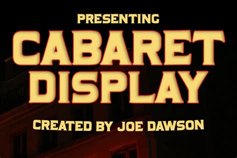 Cabaret Display Font Joseph Dawson Fontspace