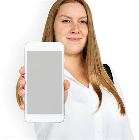 Woman Holding A Mobile Phone Mockup Premium Image By Rawpixel Com