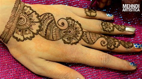Floral Easy Simple Arabic Mehndi Designs For Hands