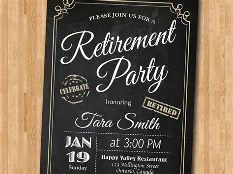 Retirement Invitation Retirement Party Invitation Retirement Etsy