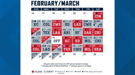 Cleveland Indians Announce Spring Training Broadcast Schedule