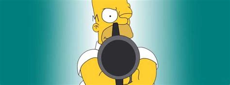 Couverture Facebook Cover Homer Simpsons Simpson 007 James Bond Pistolet Gun Image  Animé