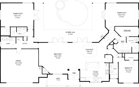 Courtyard House Plans Pool Indoor Outdoor Living House Plans 56698