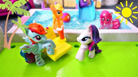 My Little Pony Beach And Pool Party Vacation Part 1 Mommy Etc Youtube